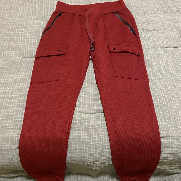 FashionNova Red Joggers L - Picture 1 of 1